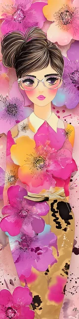 Free teacher bookmark featuring a pretty pink teacher design